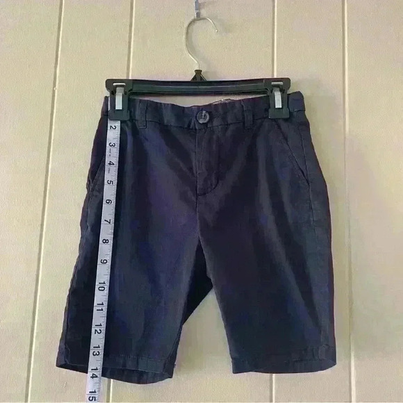 H&M Little Boy's Size 6 Shorts Adjustable Waist Navy Zipper Button - Picture 3 of 8